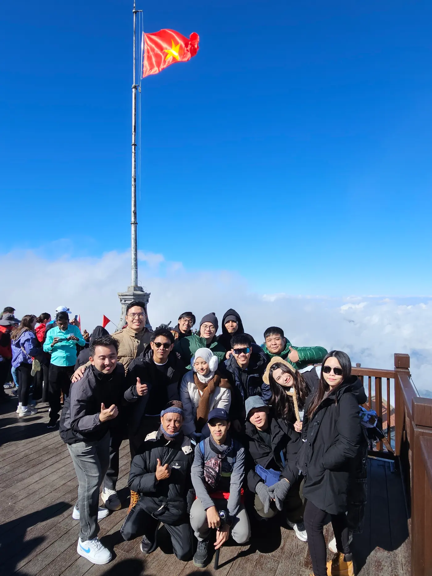 Advisory Apps team at the Fansipan summit on the company trip to Vietnam