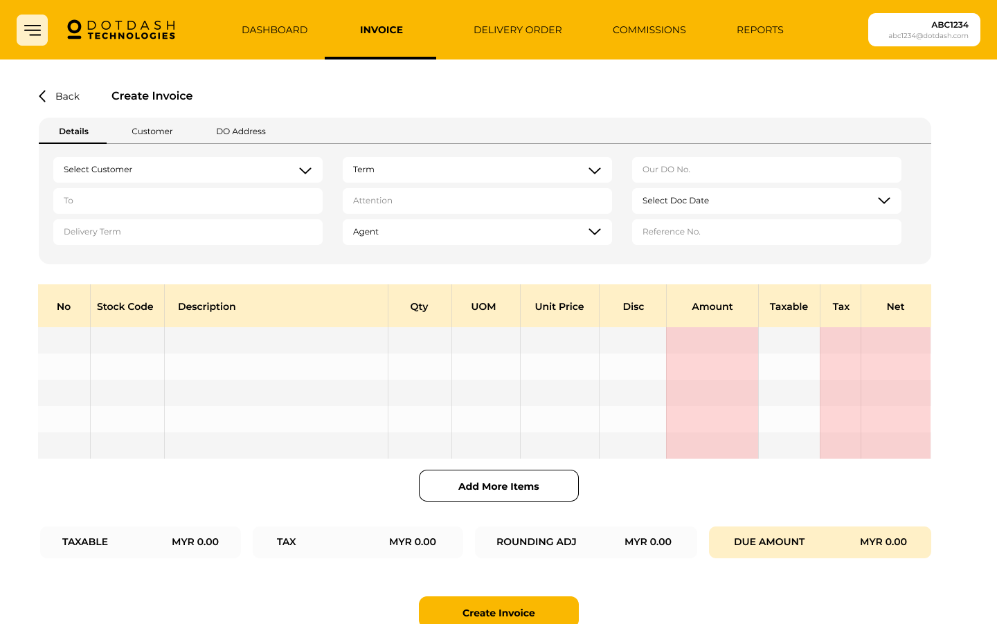 DotDash Invoicing & Billing System screenshot 1