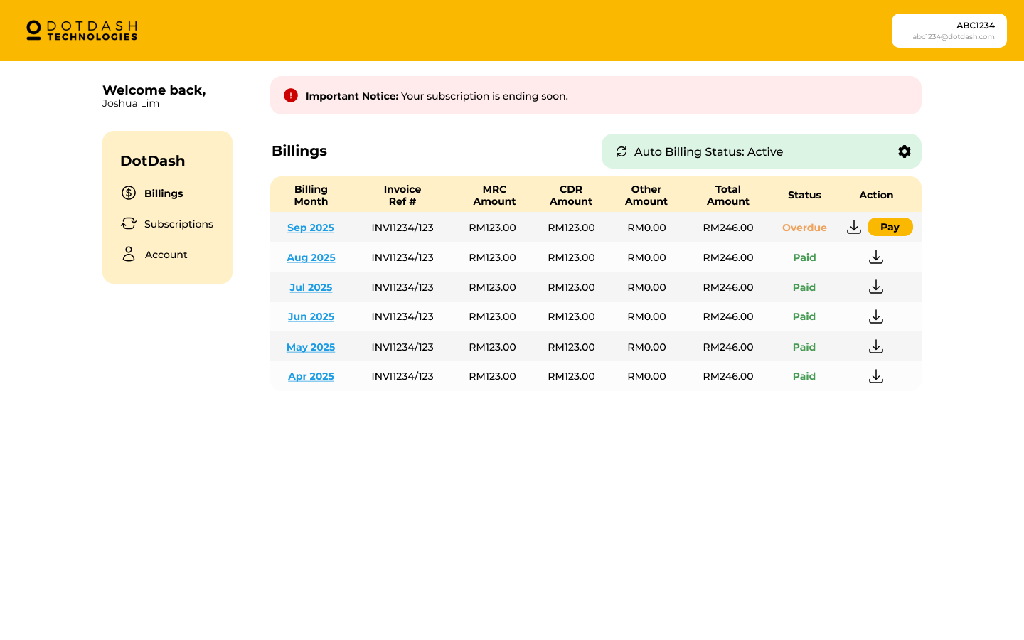 DotDash Invoicing & Billing System screenshot 4