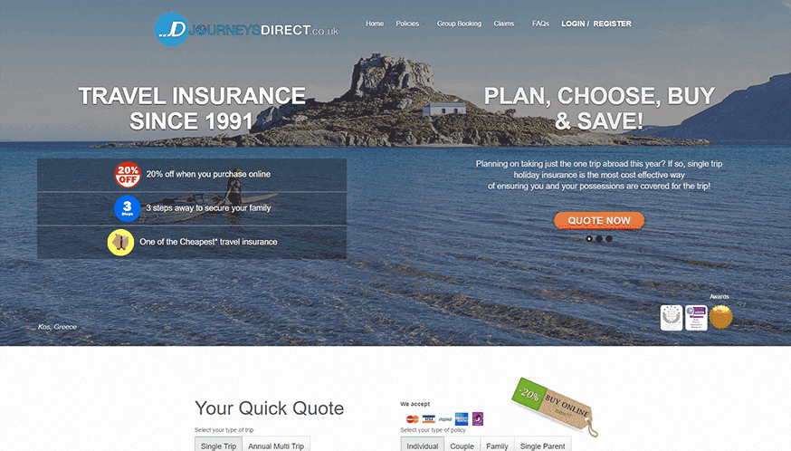 Journeys Direct Insurance screenshot 1