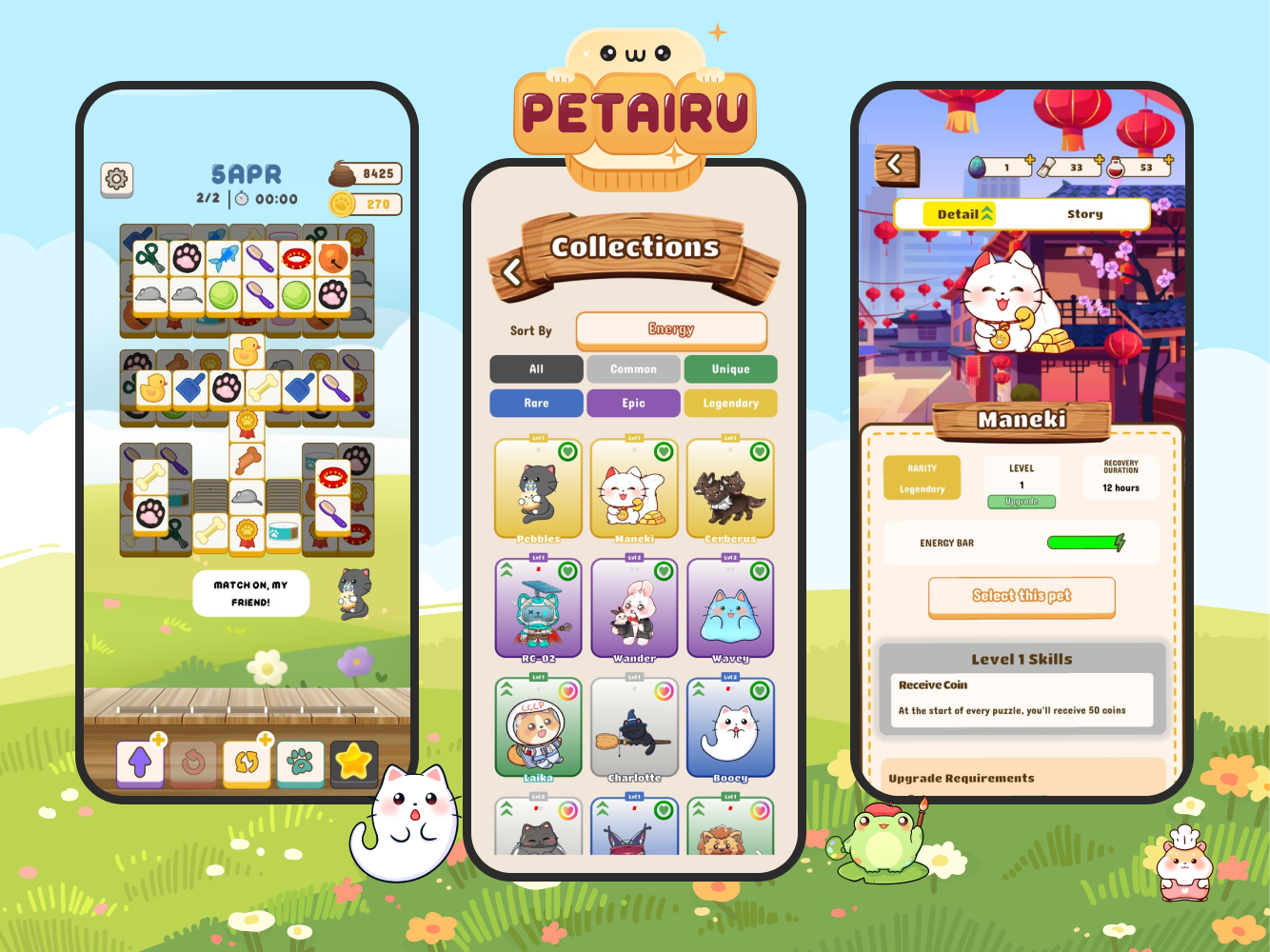 Petairu Tile Matching Pet Puzzle Game