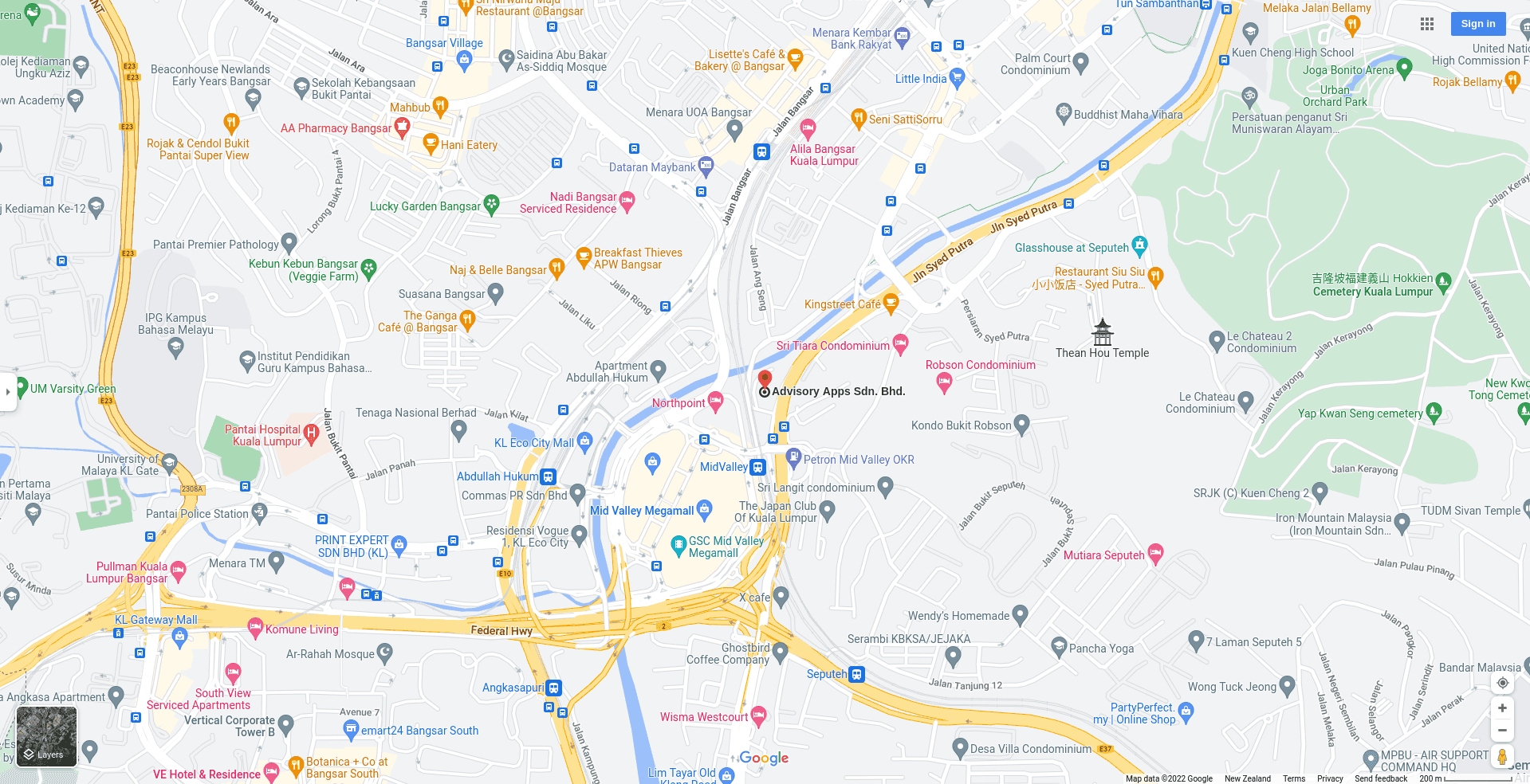 AdvisoryApps office on google map